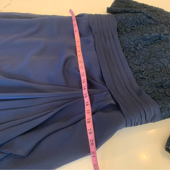 Navy Blue Formal Dress w/ Bead & Lace Detail Size 14 NWOT by Jade - Picture 8 of 15